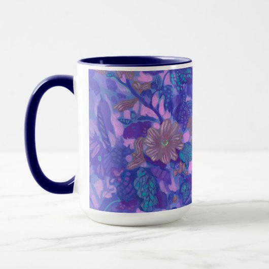 Flachblüten, Malva-Blume Blumenbilder Lila Tasse (Links)