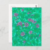 Flachblüten, Malva Blume Sommerblütenbilder Postkarte (Vorne/Hinten)