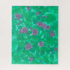 Flachblüten, Malva Blume Sommerblütenbilder Puzzle