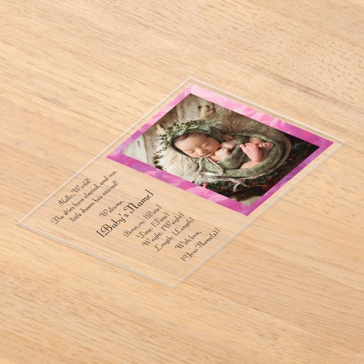 Flache Ankündigungskarte Acryleinladungen (Ablage )