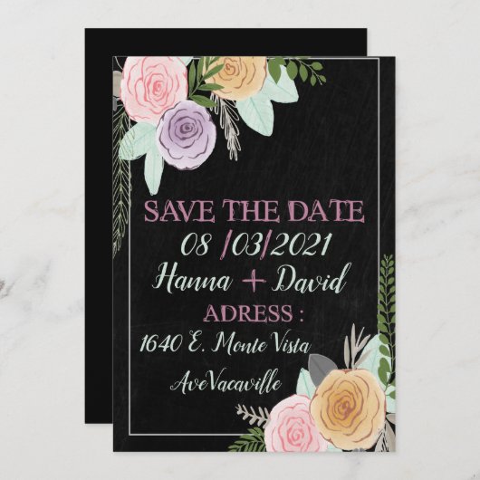 Flache Ankündigungskarte Ankündigung (Vorne/Hinten)