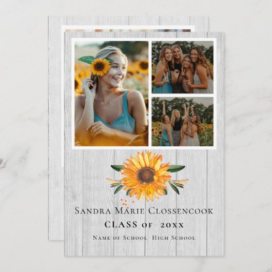 Flache Ankündigungskarte Ankündigung (Vorne/Hinten)