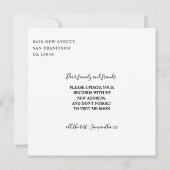 Flache Ankündigungskarte Ankündigung (Rückseite)