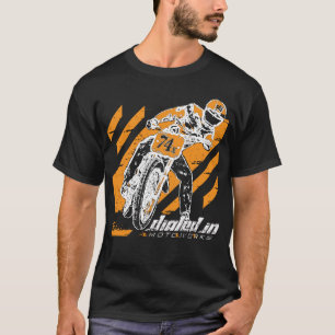 Flache Bahn, die Motorrad-Shirt läuft T-Shirt