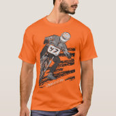 Flache Bahn, die Motorrad-Shirt läuft T-Shirt (Vorderseite)