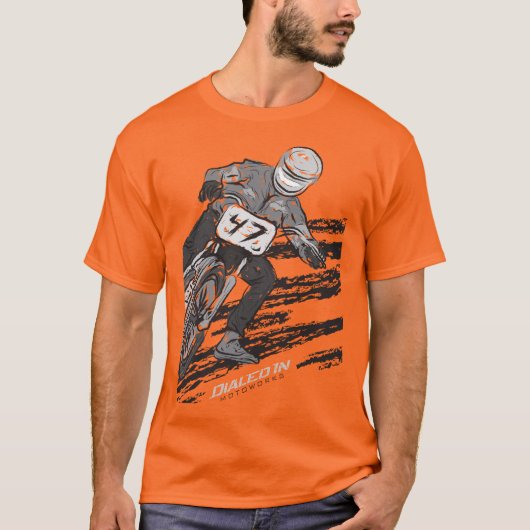 Flache Bahn, die Motorrad-Shirt läuft T-Shirt (Vorderseite)