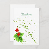 Flache Dankeskarte (Vorne/Hinten)