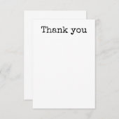 Flache Dankeskarte (Vorne/Hinten)
