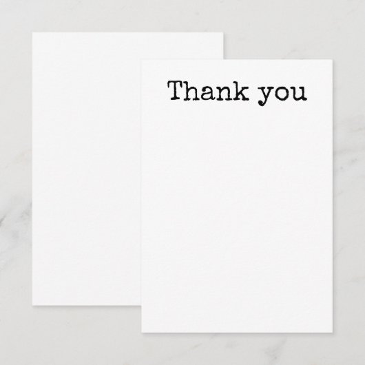 Flache Dankeskarte (Vorne/Hinten)