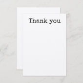 Flache Dankeskarte (Vorne/Hinten)
