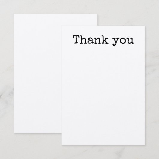 Flache Dankeskarte (Vorne/Hinten)