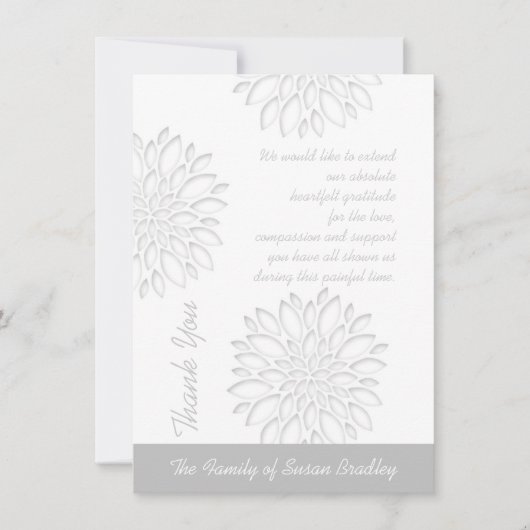 Flache Dankeskarte (Vorderseite)