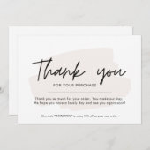 Flache Dankeskarte (Vorne/Hinten)