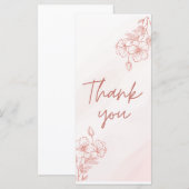 Flache Dankeskarte (Vorne/Hinten)