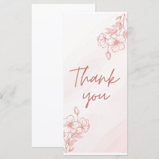 Flache Dankeskarte (Vorne/Hinten)