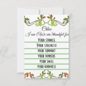 Flache Dankeskarte (Vorderseite)