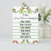 Flache Dankeskarte (Stehend Vorderseite)