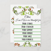 Flache Dankeskarte (Vorne/Hinten)