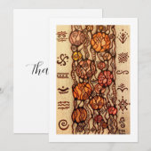 Flache Dankeskarte (Vorne/Hinten)