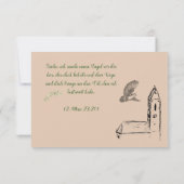 Flache Dankeskarte Kommunion Konfirmation retro (Rückseite)