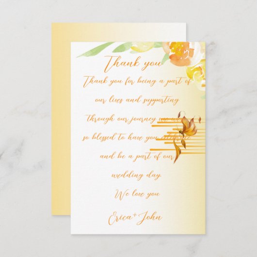 Flache Dankeskarten Dankeskarte (Vorne/Hinten)