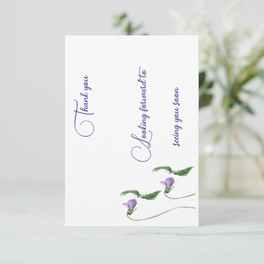 Flache Dankeskarten Dankeskarte (Stehend Vorderseite)