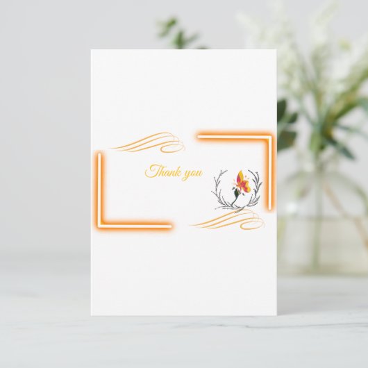 Flache Dankeskarten Dankeskarte (Stehend Vorderseite)