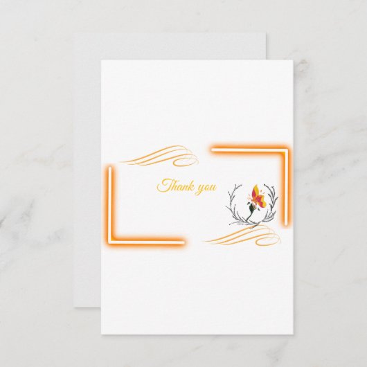 Flache Dankeskarten Dankeskarte (Vorne/Hinten)