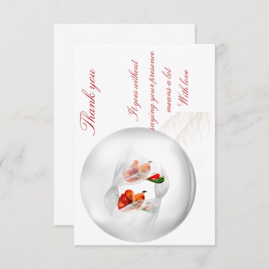 Flache Dankeskarten Dankeskarte (Vorne/Hinten)