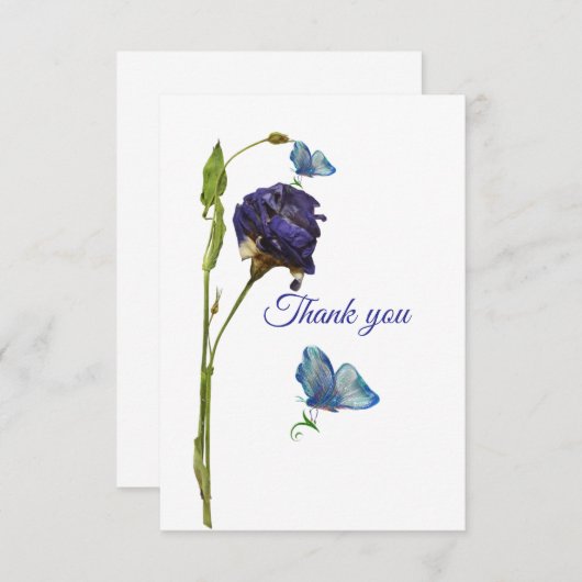 Flache Dankeskarten Dankeskarte (Vorne/Hinten)