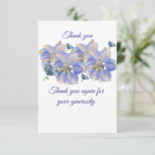 Flache Dankeskarten Dankeskarte (Stehend Vorderseite)