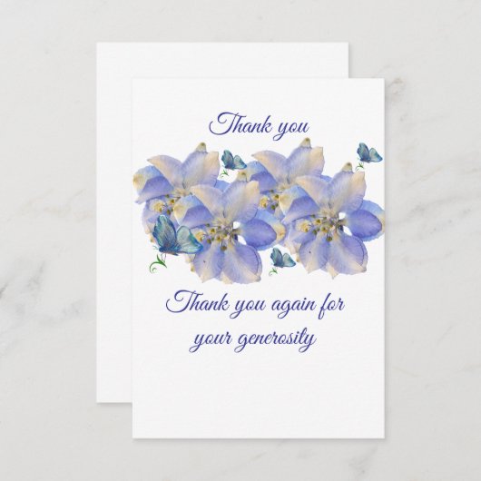 Flache Dankeskarten Dankeskarte (Vorne/Hinten)