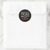 Flache Dankeskkarte Runder Aufkleber (Tasche)