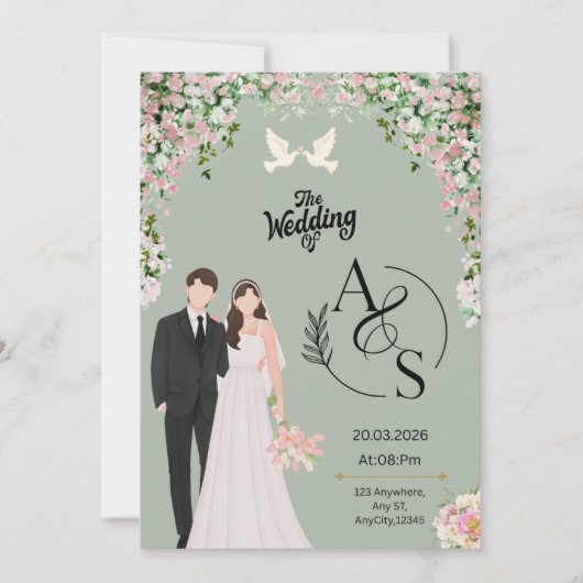 Flache Einladung (Vorderseite)