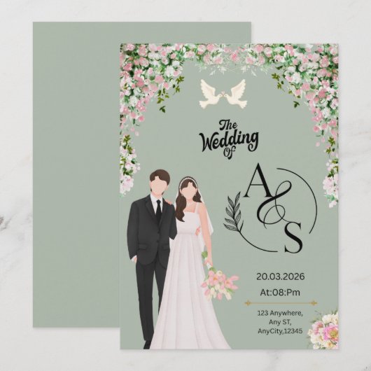 Flache Einladung (Vorne/Hinten)