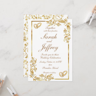 Flache Einladung, Größe: 12,7 cm x 17,8 cm, Papier Einladung