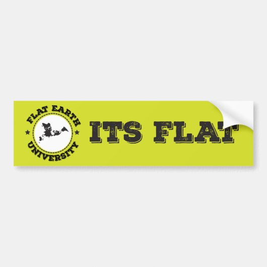 Flache Erde -- Autoaufkleber 2 (Vorne)