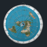 Flache Erde Azimuthal AE zeichnet ringsum Dartscheibe<br><div class="desc">Flache Erde Azimuthal AE zeichnet ringsum Dartboard auf</div>