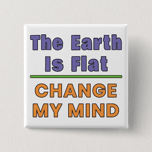 Flache Erde Button (Vorderseite)