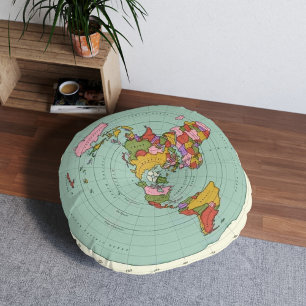 Flache Erde Karte Kissen - Einzigartiges Dekorativ