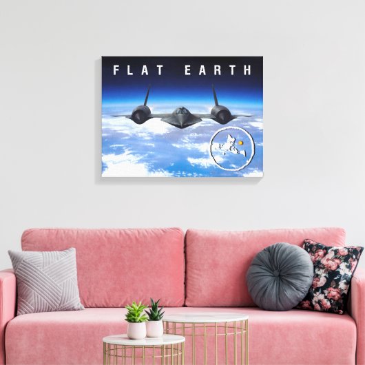 flache Erde — Leinwand 14 x 11 (Insitu (Wohnzimmer))