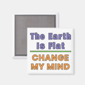 Flache Erde Magnet (Vorderseite/Rückseite)