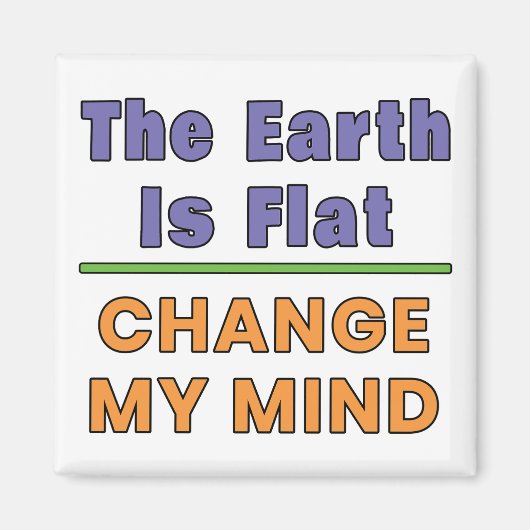 Flache Erde Magnet (Vorne)