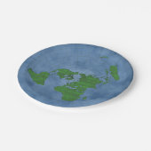 flache Erde Pappteller (Schrägansicht)