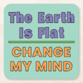 Flache Erde Rechteckiger Pappuntersetzer (Vorderseite)