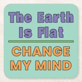 Flache Erde Rechteckiger Pappuntersetzer