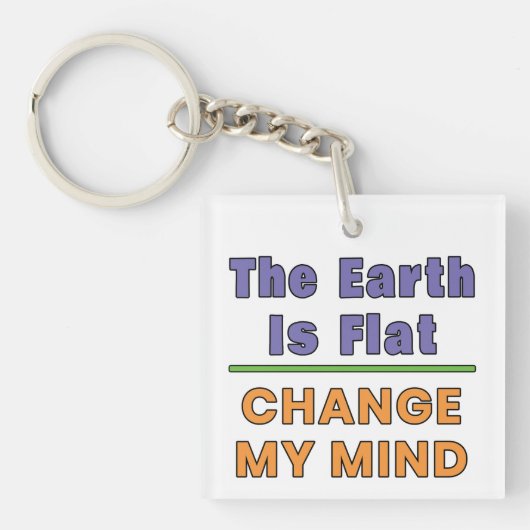 Flache Erde Schlüsselanhänger (Vorderseite)