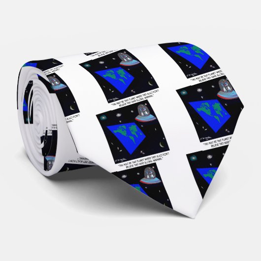 Flache Erde u. keine globale Erwärmung Krawatte (Gerollt)