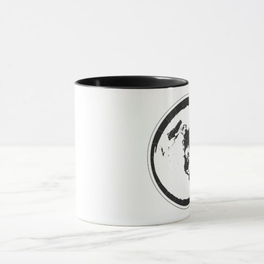 Flache Erdkaffee-Tasse Tasse (Zentrum)