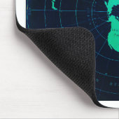 Flache Erdkarte (Azimuthal äquidistante Mousepad (Ecke)